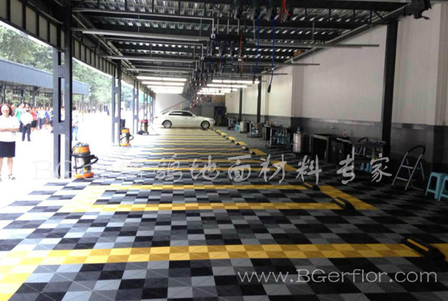 汽車4S店美容貼膜保養車間地面網格板格柵 汽車裝潢維修廠地板地面